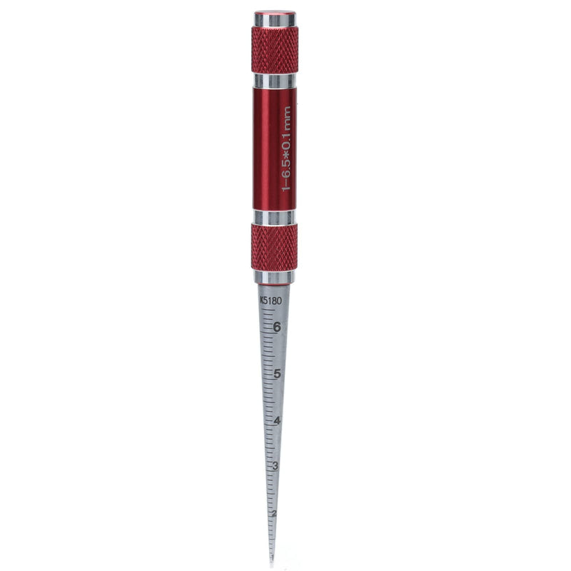 [Australia - AusPower] - Stainless Steel Aperture Tapered Hole Ruler Inner Hole Diameter Measuring Tool 1-6.5mm 