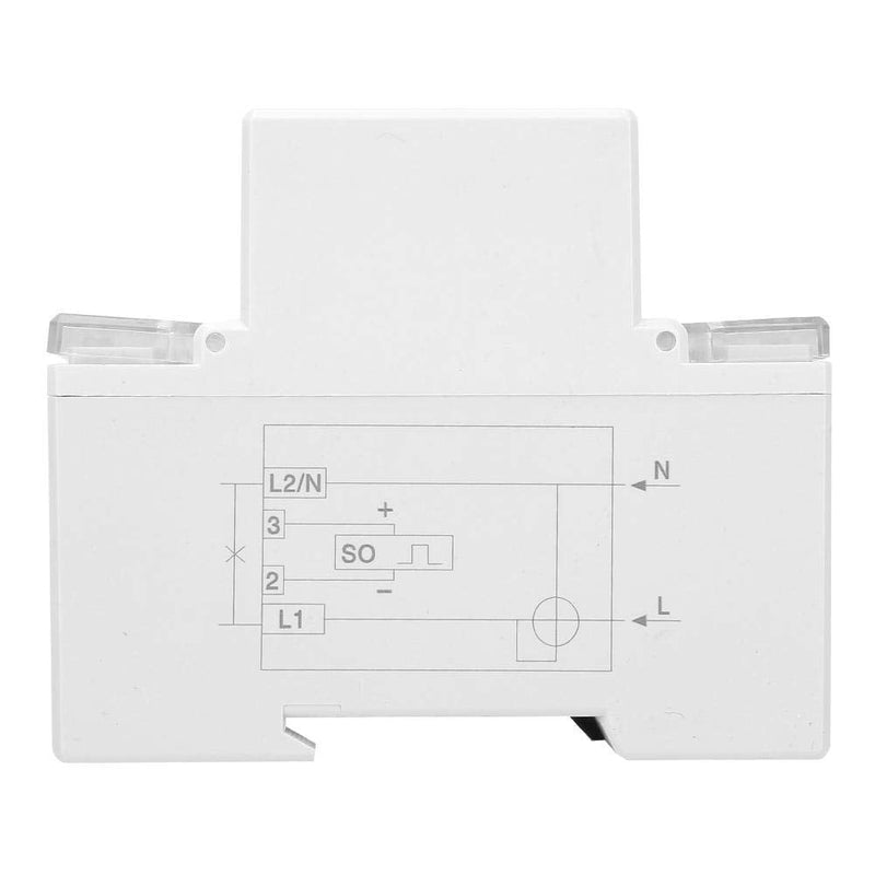 [Australia - AusPower] - Electric Meter, Mini Lightweight Single Phase 4P LED Din Rail Electricity Power Consumption Wattmeter Energy Mete DDM75S 10-40A 