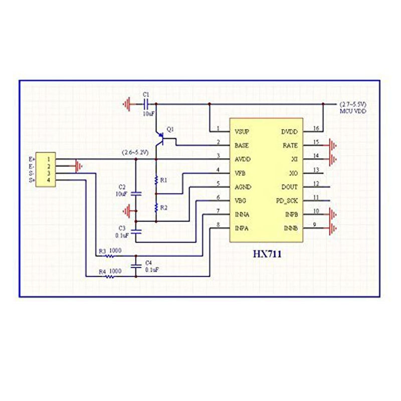 [Australia - AusPower] - Aihasd Digital Load Cell Weight Sensor 20 kg Portable Electronic Kitchen Scales + HX711 Weighing Sensors Ad Module for Arduino 