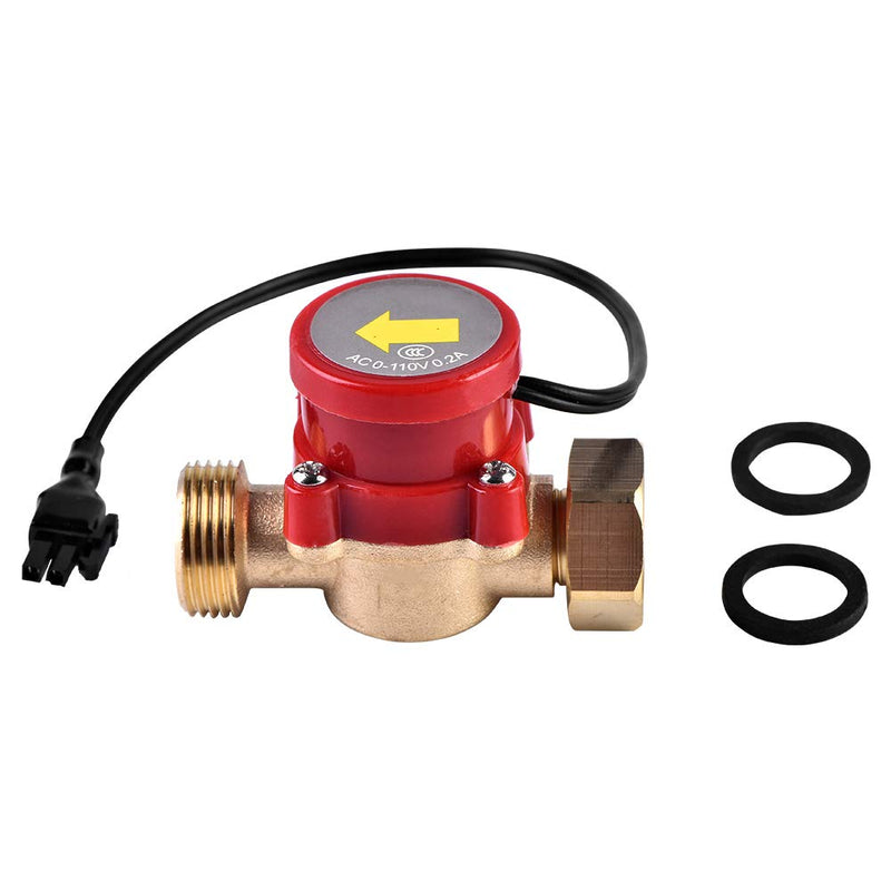 Oumefar AC0-110V HT-30 G3/4 "-3/4" Thread Water Pump Flow Sensor Automatic Control Water Pump Switch 0.2A for Household Tap Water Pressurization