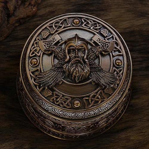 GuoShuang Norse Viking Odin Trinket Celtic Jewelry Box Gift Choice For Women Men