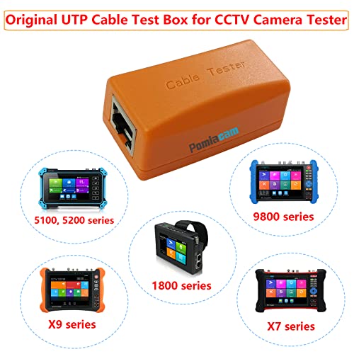 POMIACAM network cable test box and CCTV tester for detecting RJ45 connector faults and cable line issues