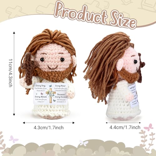 Positive Jesus Crochet Christian Gifts Handmade Emotional Support Jesus every day God thinks of you...