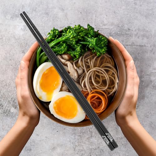 Youda 99.8% Pure TITANIUM Chopsticks Ultralight and Reusable Chopsticks for Camping, Home, Travel (2 Pairs) 2 Pairs