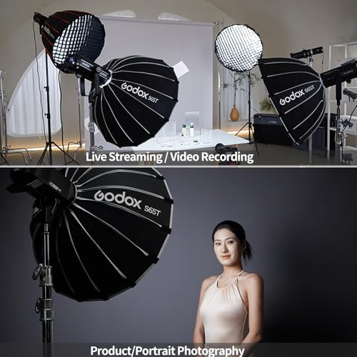 Godox Quick Release Softbox S65T 65cm/25.6in,Umbrella Bowens Mount Softbox