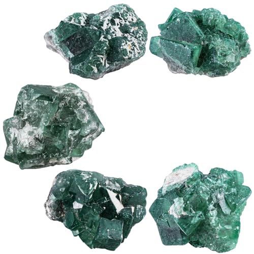 moonsix Natural Green Fluorite Rough Stone Specimen (25-75 mm) 50-100 grams