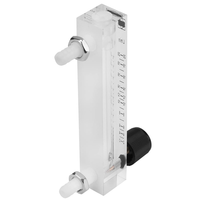 [Australia - AusPower] - Air Flowmeter, 2-20LPM Air Gas Flowmeter with 8mm Hose Barb Connection, Acrylic Oxygen Flow Meter, Sturdy Meter with Control Valve for Air Gas Measuring Controlling 