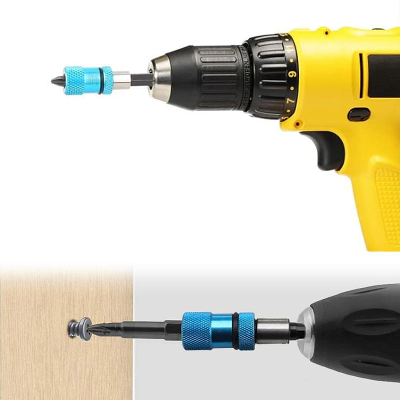 [Australia - AusPower] - Quick Change Bit Holder, 3 Pieces Drywall Bit Holder, Drywall Bit Magnetic 1/4 Inch Hex Shank for Cordless Screwdrivers and Hand Drills Blue 65 mm 