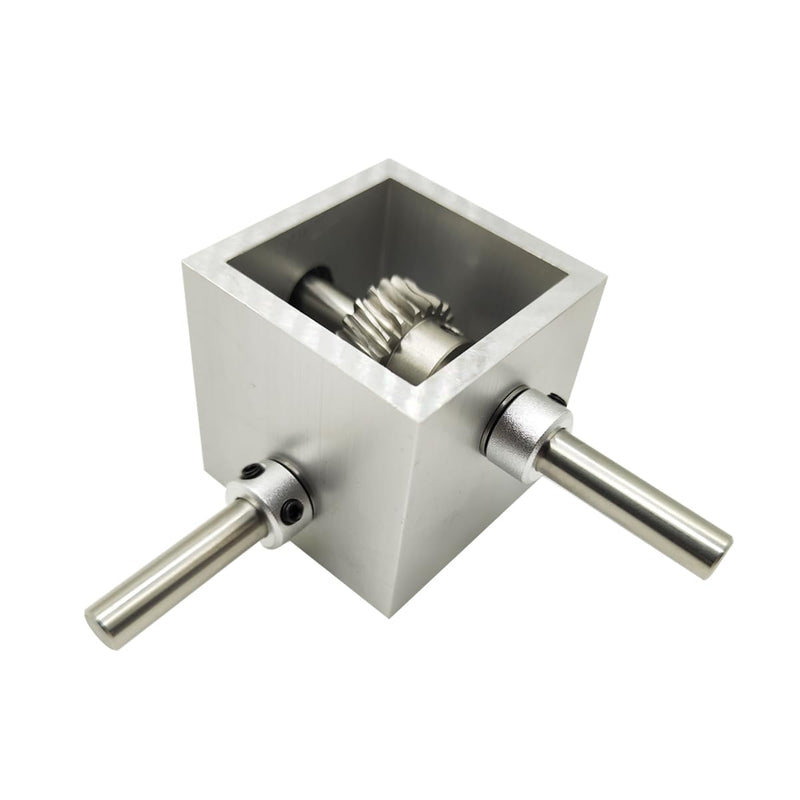 [Australia - AusPower] - 5:1 Right Angle Worm Gearbox 90° Angle Drive Steering Gear Reducer 20T Reduction Gearbox Simple Mechanical DIY Module with 8 mm Shaft 8mm Shaft 5:1 ratio 