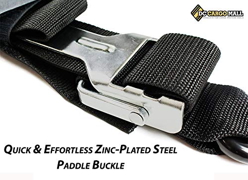 DC Cargo Mall 2" x 84" Transom Tie Down Straps – Heavy-Duty Boat Trailer Straps for Bass Boats, Jet Skis & More, Secure Fit, Easy to Use - Marine Boat Accessories 2" x 7' Manual