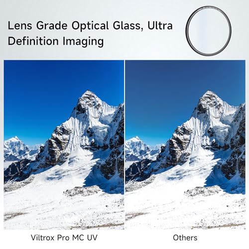 VILTROX 67mm MC UV Protection Filter with 18 Multi-Layer Coatings UHD/Hydrophobic/Scratch Resistant Aluminum Alloy Ultra-Slim Frame UV Filter Compatible with Canon Nikon Sony Fuji DSLR Camera Lens