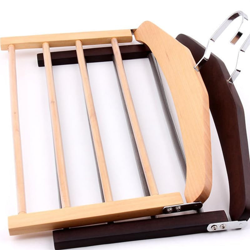 Solid Wood Pants Hanger Multi-Layer Non-Slip Clothes Drying Rack Space Saving Organizer for Home Closet Storage