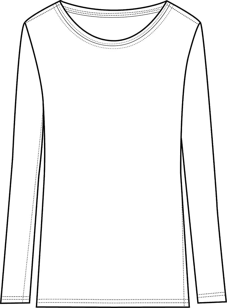 [Australia - AusPower] - Natural Uniforms Women's Under Scrub Tee Crew Neck Long Sleeve T-Shirt Medium White 
