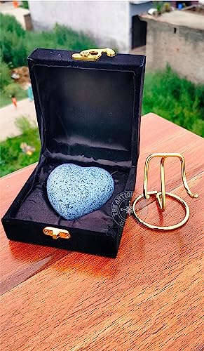 Grey Cremation Urn for Ashes Keepsake Heart Urn with Black Box and Brass Stand Mini urn for Your Loved one Adult & Funeral Burial for Adults and Infants
