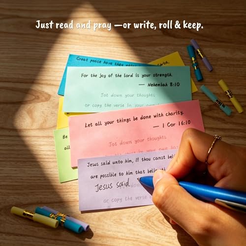 Bible Verse Jar for Women – Large Print & Writeable Scripture Strips Modern Language Version