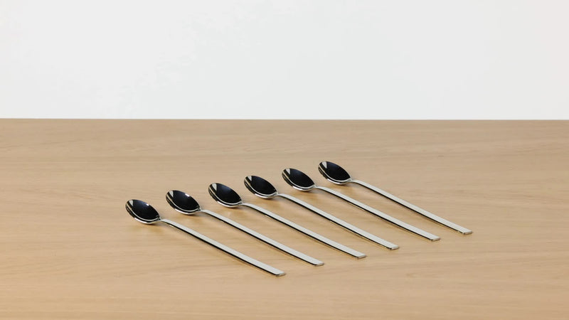 WMF 6-Piece 18/10 Stainless Steel 22 cm Nuova Long Drink Spoon Set, Silver Without nav engraving Single