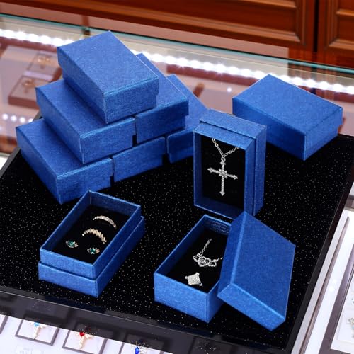 Blue Batiyeer 36-piece jewelry gift boxes set, 3.2 x 2 x 1.2 inches, perfect for jewelry storage and gifting.
