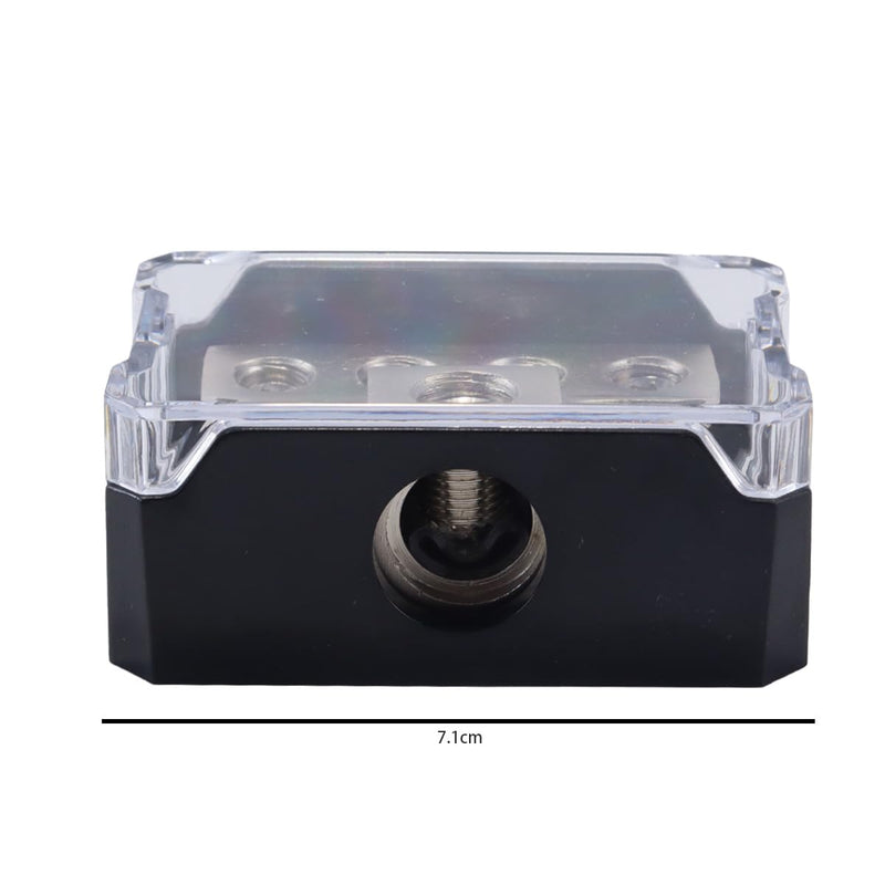 Ticha Power Distribution Block, 4 Way Power Distribution Cart 1 x 0GA Input 4 x 4GA Output Block Distribution Block Splitter for Car Boat Vehicle Audio