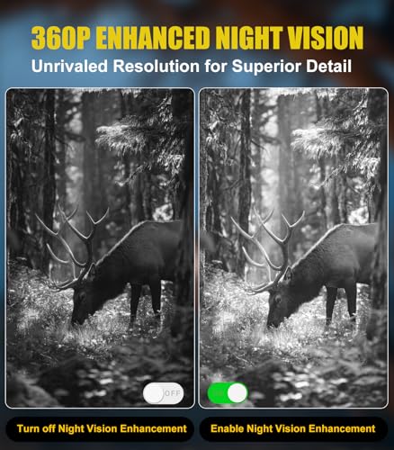 4K Night Vision Binoculars with 350m Rangefinder, 36MP，32GB