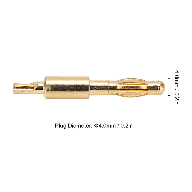 [Australia - AusPower] - Banana Plug 4mm Male Solder Type Gold Plated Connector 10pcs for DIY Electrical Testing 