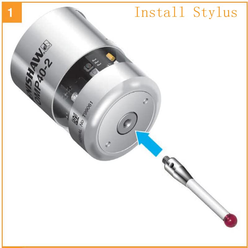 [Australia - AusPower] - CMM Touch Probe CNC Probe OMP40-2 OMP60 Renishaw A-5003-3680 M4 Thread L50mm/1.97in D3mm/0.12in Tungsten Carbide 