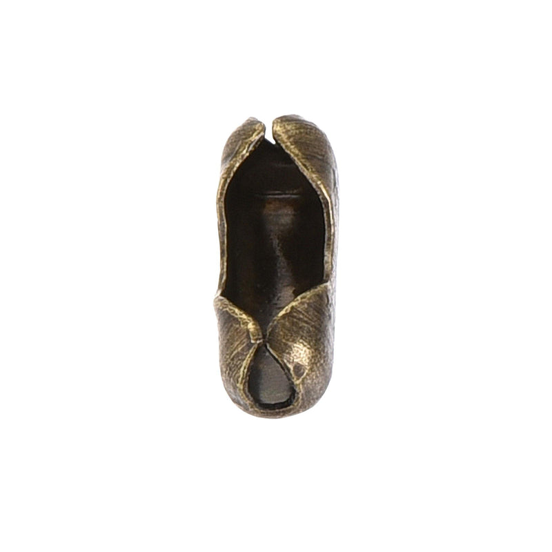 [Australia - AusPower] - uxcell Ball Chain Connector, 1.5mm Ball Chains Clasp Crimp Link Clips Connection, Iron Electroplating Bronze Pack of 100 