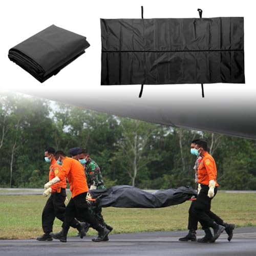 Body Bags for People, Body Bag, Cadaver Bag, Body Storage Bag, 4 Side Handles, Zip in the Centre, Emergency Carcass, Leak-Proof Morgue (210 x 75 cm) | Strapazierfähiges, reißfestes Gewebe, mittige Öffnung, einfache Handhabung für Leichenhallen, Notfall...