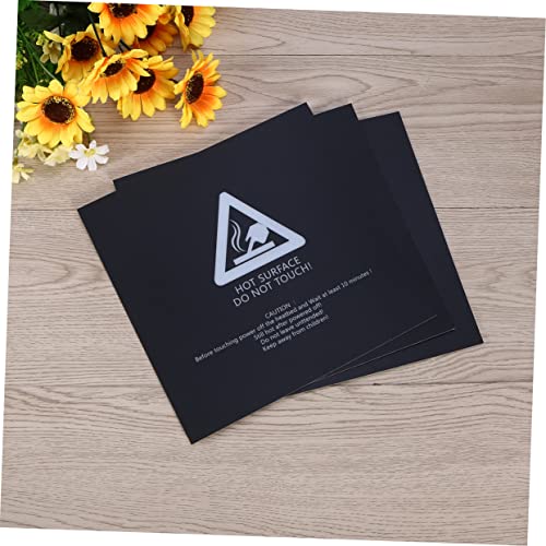 GLEAVI 3 Pcs 300x300mm 3d Printer Build Surface Aluminum Heatbed Plate with Random Adhesive Backing, Heated Bed Printing Plate for 3d Printer Heatbed Accessories