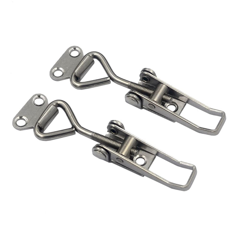 [Australia - AusPower] - 4 packs 304 Stainless Steel Toggle Latch Clamps Loading Limit 260 lbs Fast Lock Hasp with 18 pcs 304 Stainless Steel Install Screws Loading 260 lbs 4 Packs 