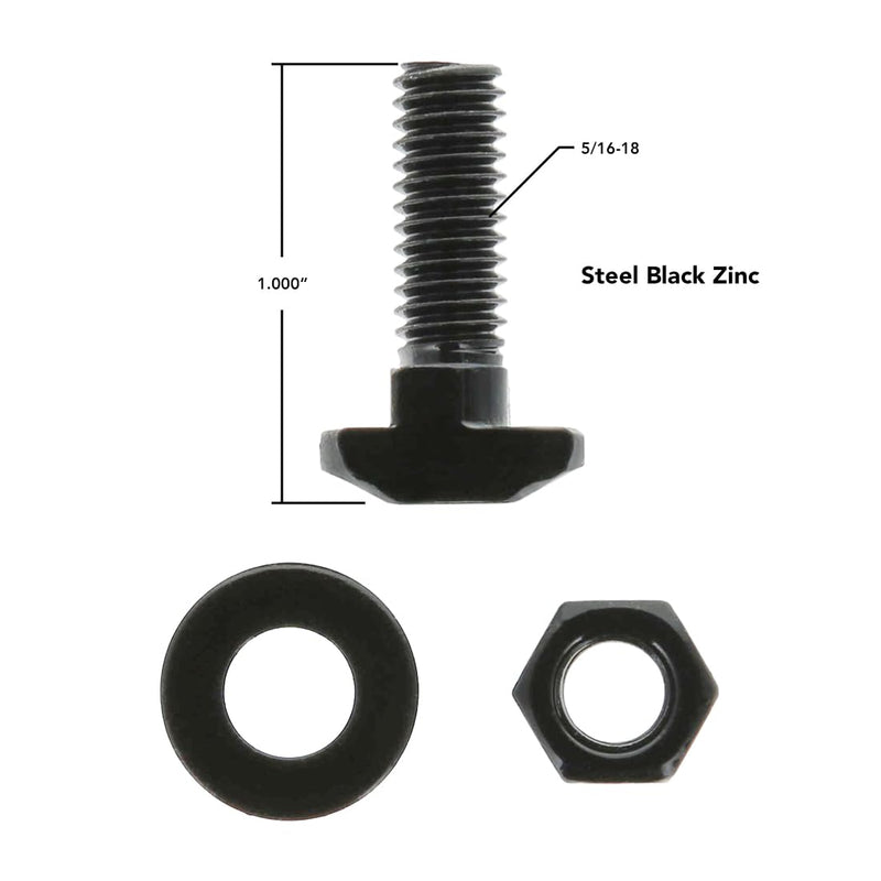 [Australia - AusPower] - 8020, 3301, 15 Series, 5/16-18 x 1" Long Drop in T-Slot Hammer Head Stud Bolt with 5/16 Hex Nut and Washer for 80/20 Aluminum Extrusion T Slot Channel Hardware HW (15) 
