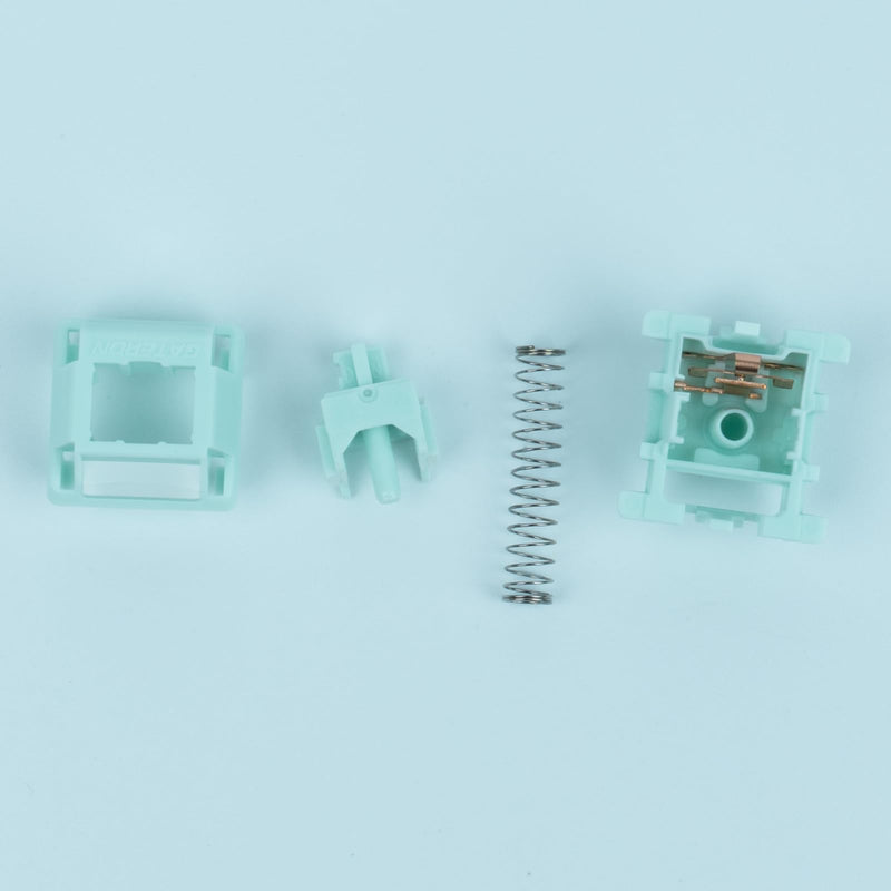 [Australia - AusPower] - GATERON Smoothie Keyboard Switches, Linear RGB LED 5 Pin White 22mm Dual-Stage Spring Factory Pre-lubed 40gf Full POM Key Switches for MX Mechanical Keyboard(105PCS) 105PCS 