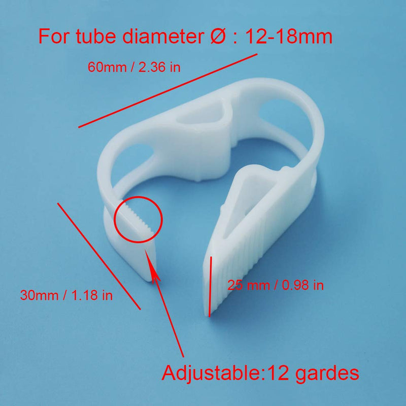 Plastic Tubing Clamps Flow Control Hose Clamp Tube Laboratory Pinch Valve Syphon Pipe Holder 50pc Pack (50, 12-18mm/0.472''-0.708'') 50 12-18mm/0.472''-0.708''