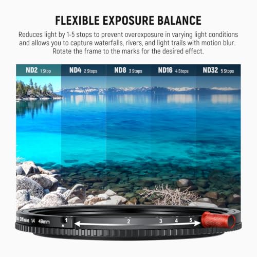 NEEWER 49mm 3 in 1 Variable ND + CPL + Black Diffusion 1/4 Lens Filter
