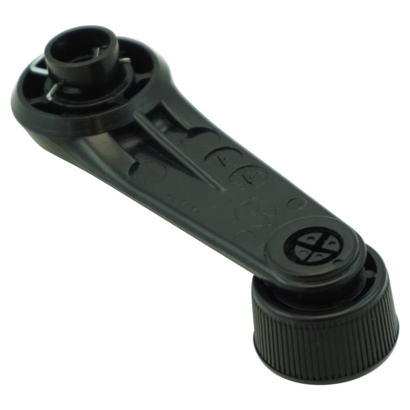 [Australia - AusPower] - TRQ Manual Window Crank Handle Black with Chrome Center LH & RH Pair Compatible with Toyota 