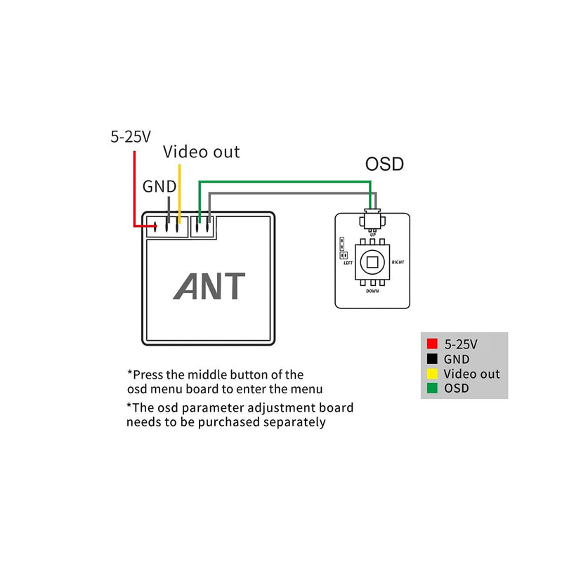 [Australia - AusPower] - Caddx Ant FPV Camera 1200TVL Global WDR OSD 1.8mm Ultra Light Nano FPV Camera 16:9 NTSC PAL for RC FPV Cinewhoop Tinywhoop Drone Silver 16:9 