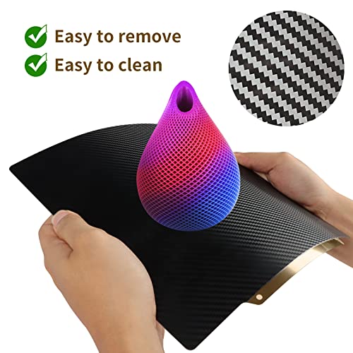 IdeaFormer PEI Sheet Carbon Fiber PET+Coating PEI Plate 235x235mm, Double-Side Printing Build Plate, Spring Steel Plate for creality Ender 3/3 V2/3 Pro/3 Neo/Ender 3 V2 Neo/ 3 S1/3 S1 Pro/Neptune 3 235x235 1Pcs Double Sided PET+PEI