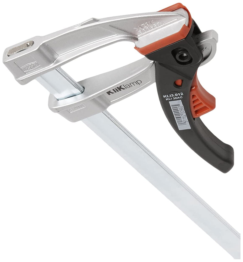 BESSEY KliKlamp Series Ratchet Action Lever Clamp - 12-Inch -KLI3.008 - Fast Action, Heavy Duty Clamps for Woodworking, Carpentry, & Cabinetry - Professional Grade for DIY and Home Improvement 12 in.