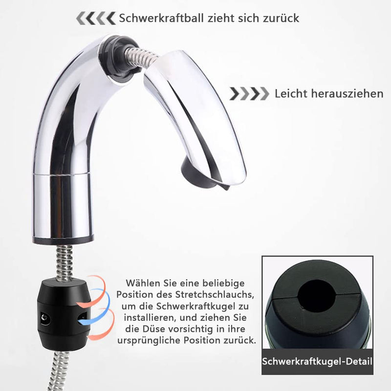[Australia - AusPower] - LATRAT Tap Weight Hose Weight Kitchen Basin, Hose Weight Kitchen Basin, Faucet Sink Pull Weight Tap Replacement Part, Black 