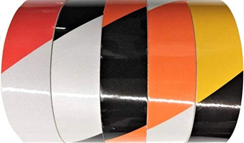 LiteMark EG-700 Reflective Tape, High Visibility Engineering Grade Safety Tape Black/White (1 Inch x 30 Foot) 1 Inch x 30 Foot