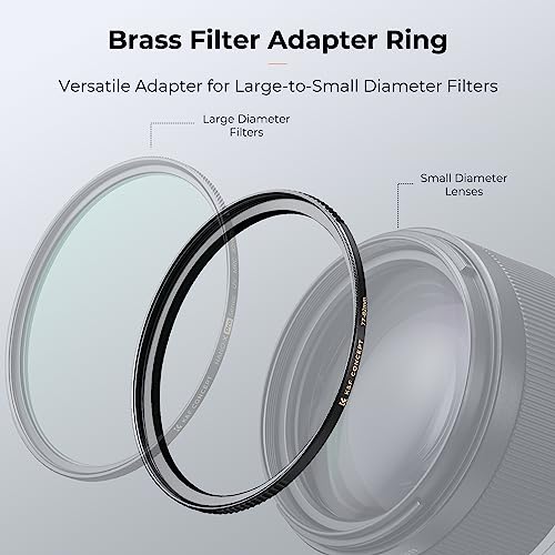 K&F Concept 67mm to 82mm Brass Step-Up Lens Filter Adapter Ring 67-82mm