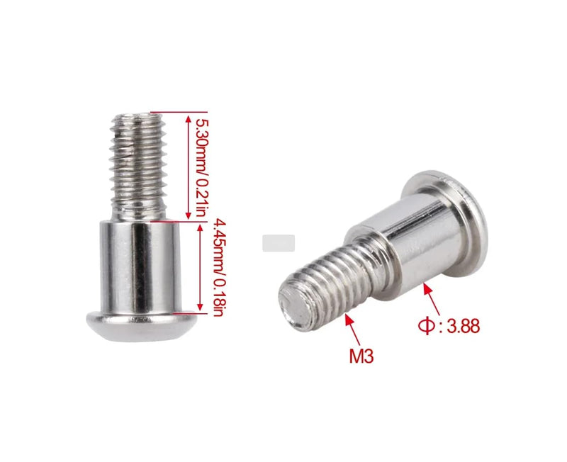 [Australia - AusPower] - 10Pcs M3x4x10mm Hex Buttonhead Incision Kingpin Shoulder Screws for Axial SCX10 AR44 AR45 Capra F9 Portal Axle Upgrade Parts(10PCS Black) 12pcs Black 