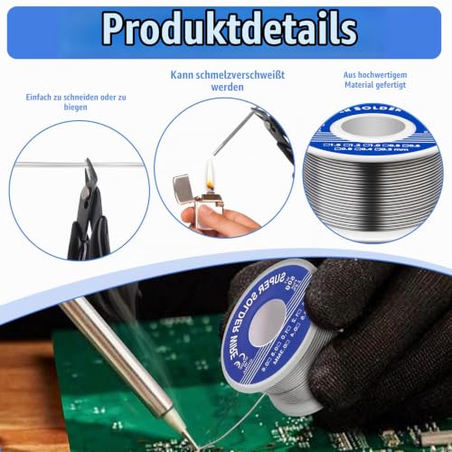 1 Roll Soldering Wire, Soldering Wire, Solder 1 mm 100 g, Soldering Wire Lower Melting Point, Soldering Wire for Electric Soldering, DIY Work | Soldering wire lower melting point, soldering wire for electric soldering DIY work