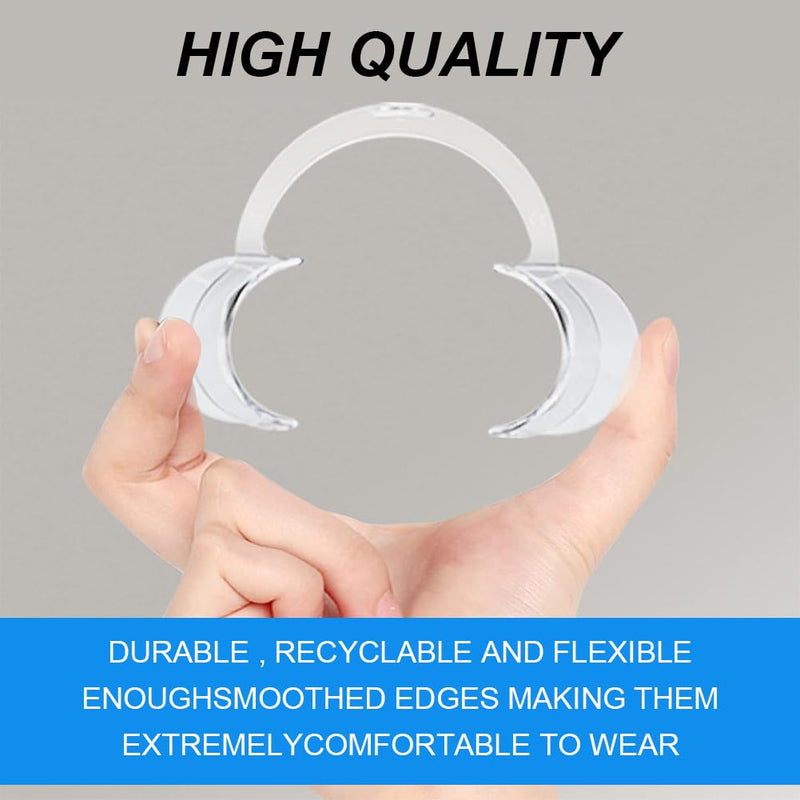 [Australia - AusPower] - 12pcs Mouth Stretcher, C Shape Opener, Mouth Stretcher for Oral Inspection and Teeth Whitening, for Board Games, for Mouth Opener Challenge, Dental C-Shape Mouth Opener for Teeth Whitening 
