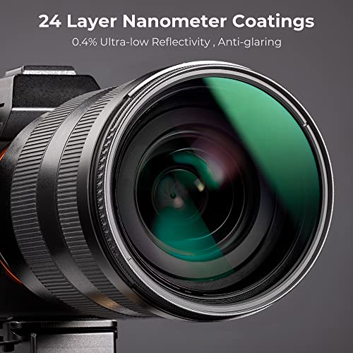 49mm Circular Polarizers Filter, K&F Concept Waterproof Circular Polarizing Filter with 24 Multi-Layer Coatings CPL Filter for 49mm Camera Lens (D-Series)