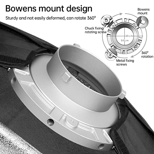 Godox FW22x90CM / 9"x36" Bowens Mount Strip Honeycomb Grid Softbox,Portable Soft Box with Bowens Mount Speedring,Softbox with Grid for Studio Strobe Speedlite Flash Portrait Product Photography