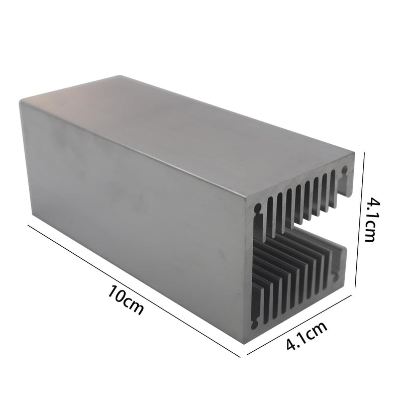 100 × 40 × 40 mm U-Type Aluminium Heatsink – Louvre Cooler with Dense Teeth for CPU & More