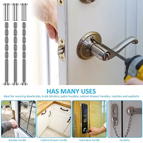 Generic M4 door handle screws and sleeves, carbon steel cross bolts for 35–60mm thick doors