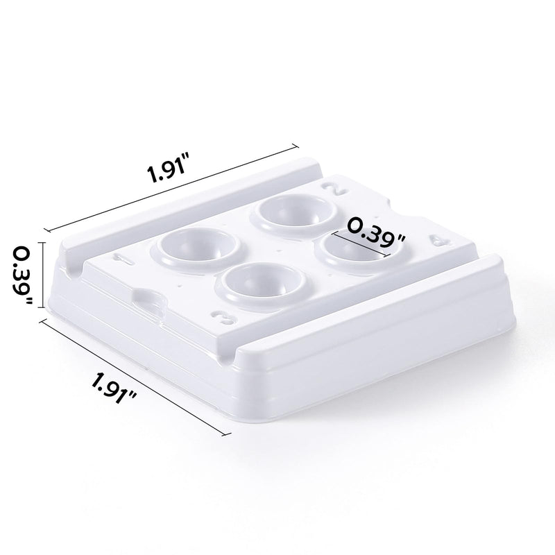[Australia - AusPower] - JMU 200 Pcs Dental Mixing Well -4 Wells, Dentist Disposable Mini Mixing Trays White 