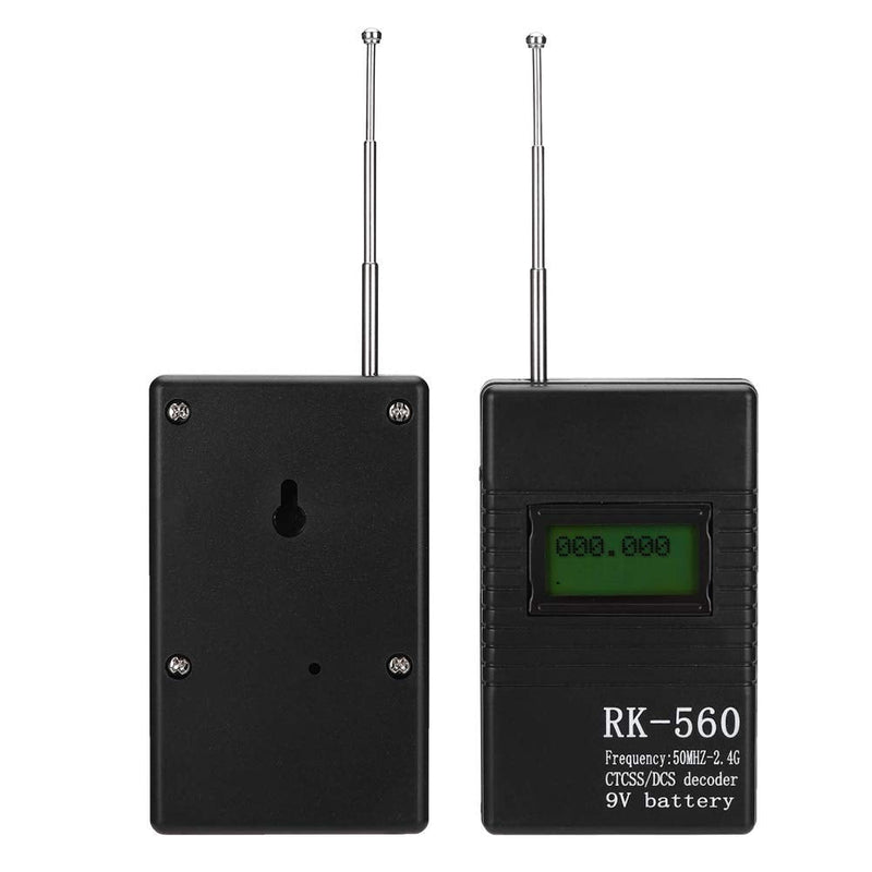 RK560 Mini Radio Frequency Counter Meter,50MHz-2.4GHz Radio Frequency Counter with CTCSS/DCS Decoder,Portable Handheld Frequency Counter Meter,1K / 0.1K.