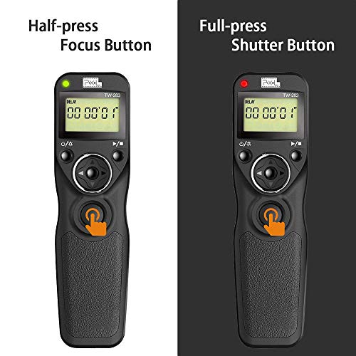 Pixel TW-283/N3 Wireless Shutter Remote Release Control for Canon 5D Mark III/ 5D Mark IV/ 5D 6D /7D Mark II/ R5 7D 50D 40D 30D D60 D30 1DX MARKII